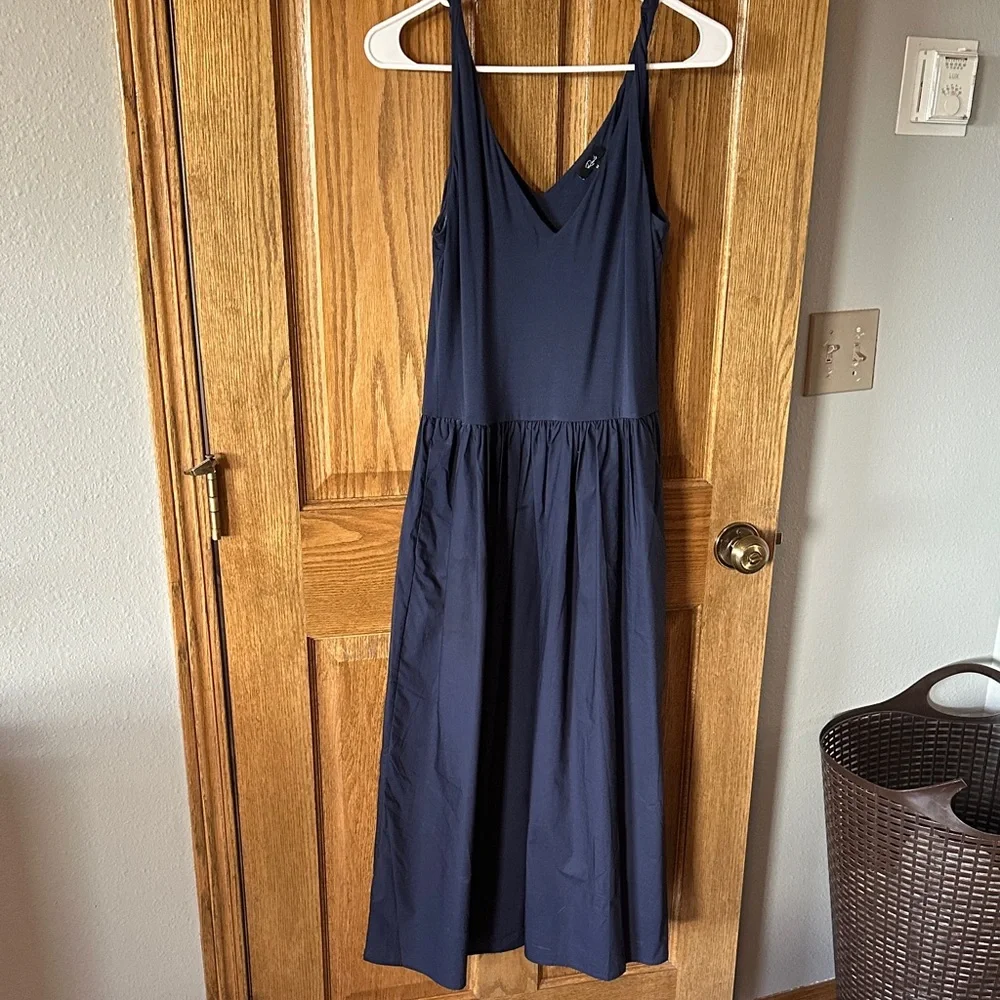 Rails - Franca Navy Sleeveless V-Neck Midi Dress - Picture 1 of 4